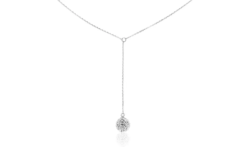 Y Ball Necklace with Swarovski Crystal Elements - Primary Image