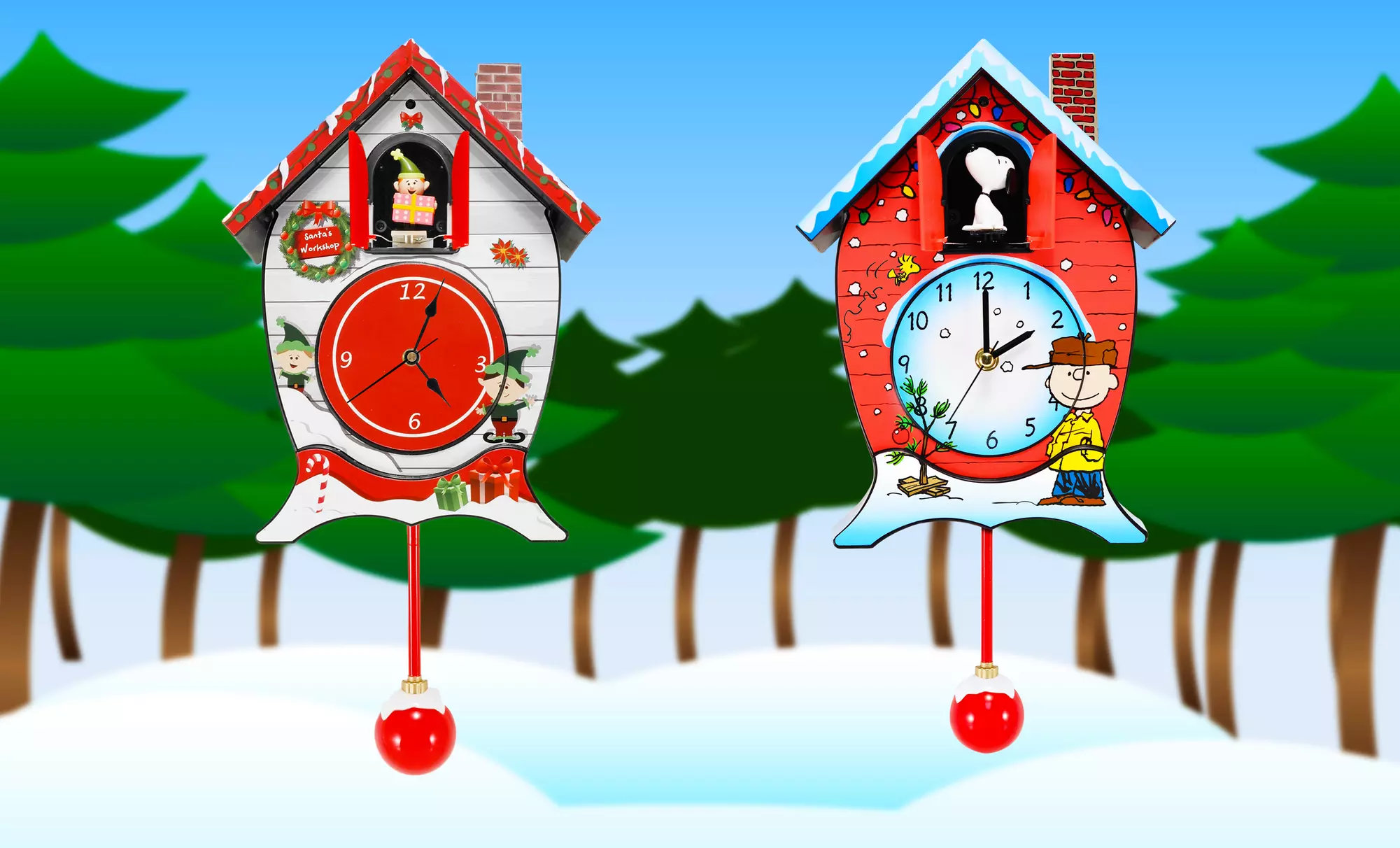 Peanuts or North Pole Cuckoo Clock from $24.99–$26.99 - Primary Image