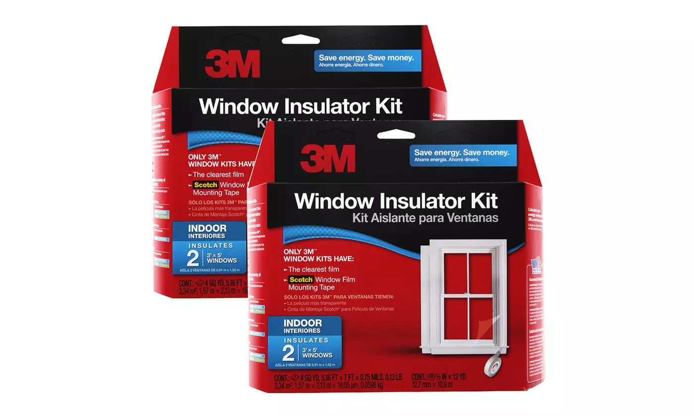 3M Window Insulator Kit with Scotch Window Film Tape (2-Pack) - Primary Image