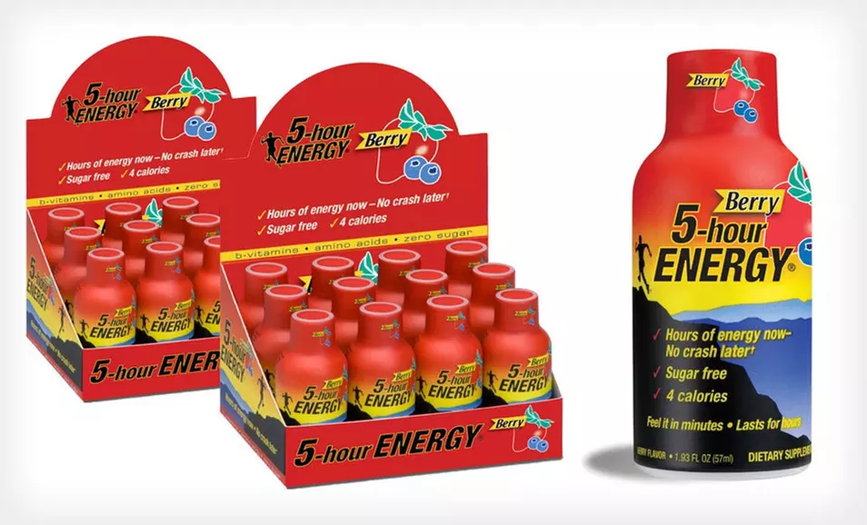 12- or 24-Pack of 5-Hour ENERGY (Up to 43% Off). Three Flavors Available. Free Shipping - Second Medium