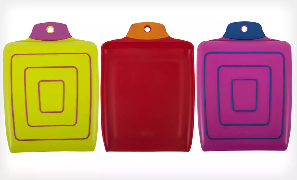 $9.99 for a Core Kitchen Large Funnel Cutting Board in Lime, Strawberry, or Magenta ($30 List Price). Free Returns. - Primary Image