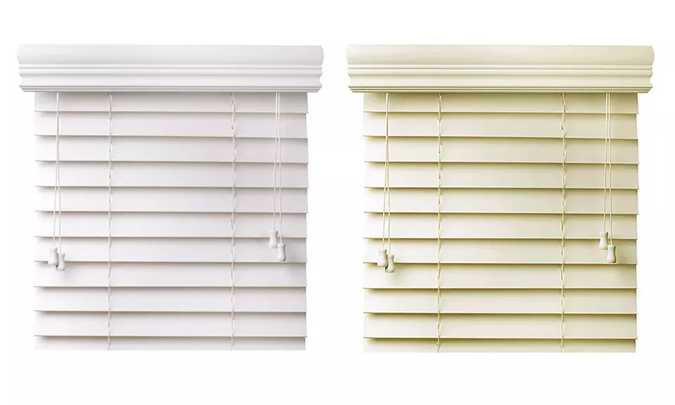 2" Faux Wood Blinds in Snow White or Off-White  - Primary Image