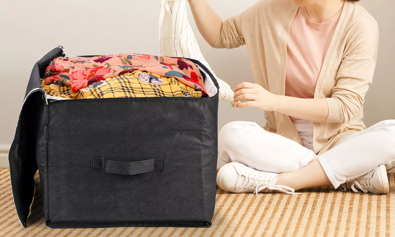 Vinsani Pack of Two Zipped Storage Bags