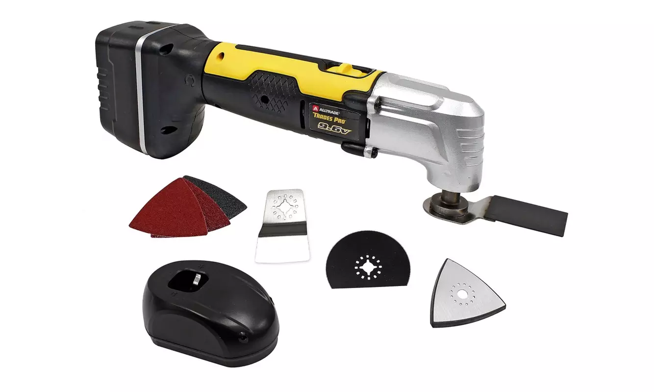 10-Piece Trades Pro 9.6V Cordless Oscillating Tool Kit - Primary Image
