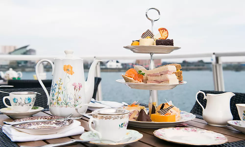 Afternoon Tea With Prosecco For Two or Four from £29.95 at 5* St David's Hotel & Spa (44% Off) - Primary Image