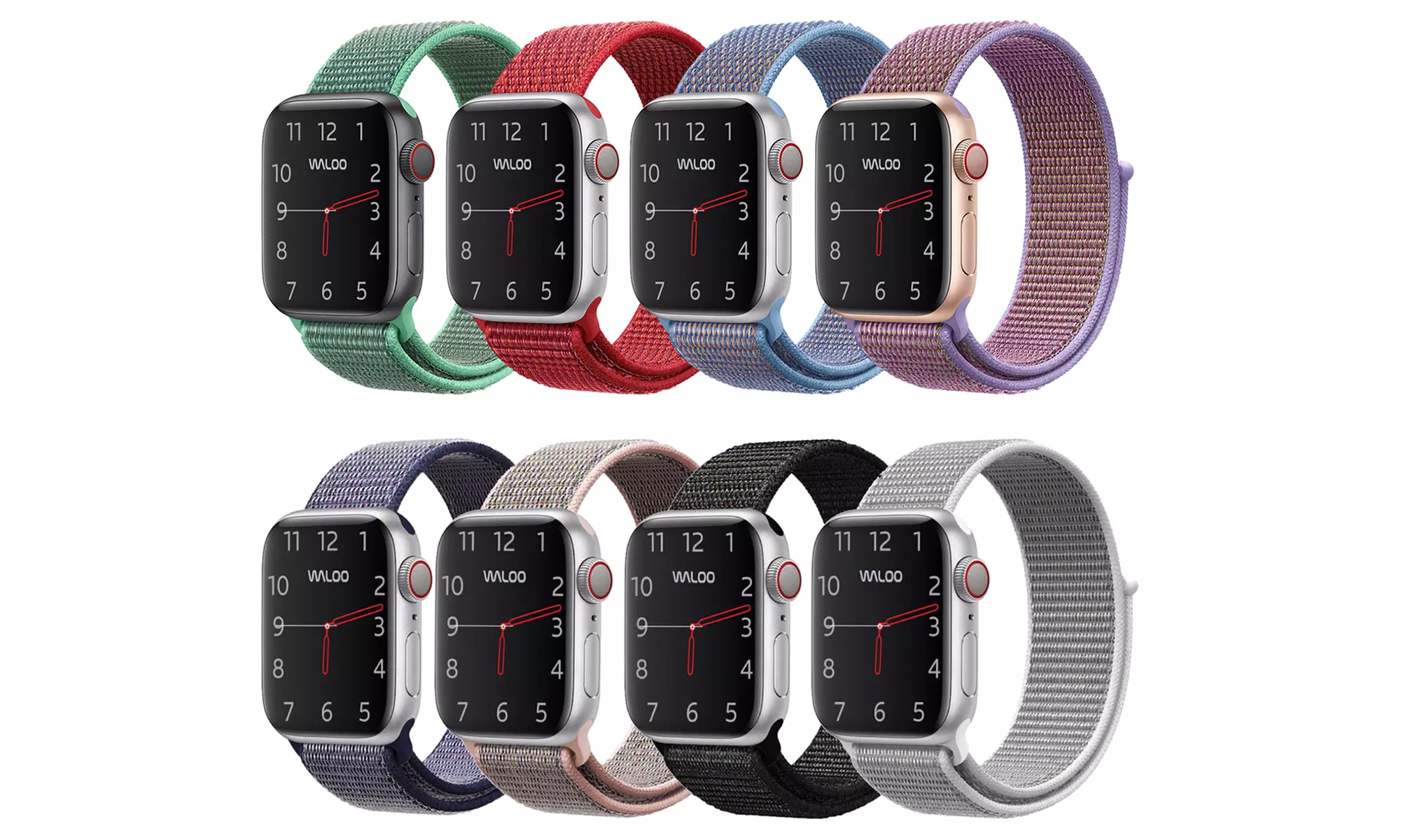 Waloo Sport Loop Breathable Nylon Weave Band for Apple Watch Series 4/3/2/1 - Primary Image
