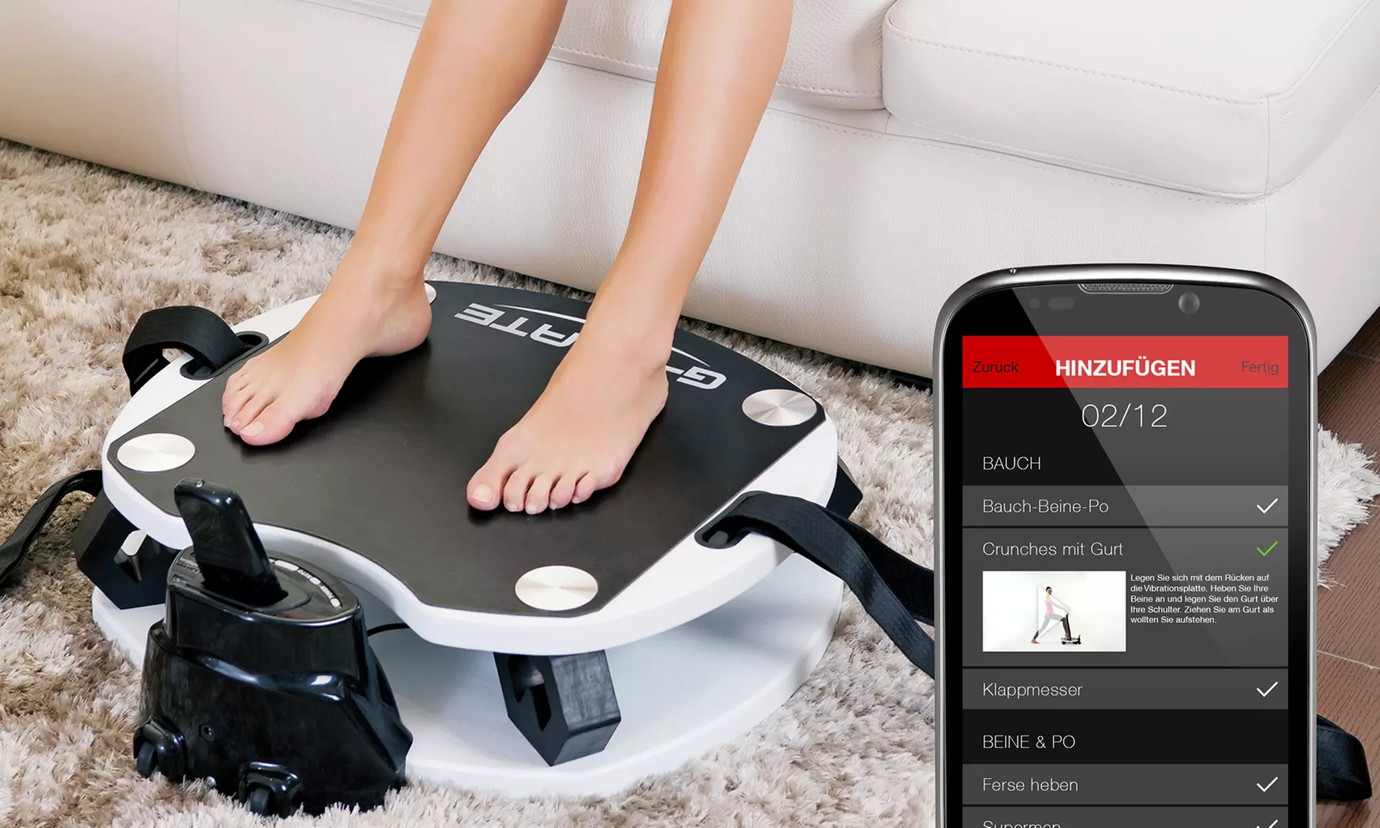 Vibrationsplatte PowrX Home 2.0 Pro inkl. App, optional mit Fitness-Set inkl. Versand ab 249 € (bis zu 78% sparen) - Second Medium