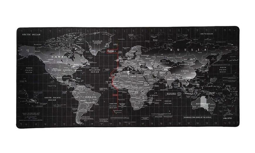 Image 3: Extra Large World Map Desk Mat