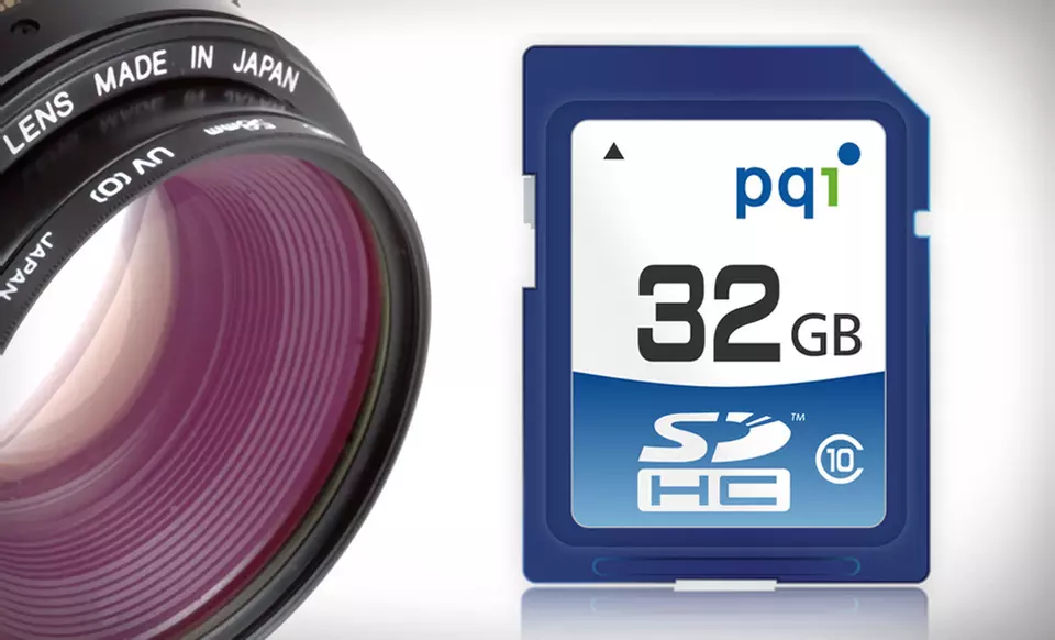 $19 for a 32 GB PQI SDHC Class-10 Flash Memory Card ($49.99 List Price). Free Shipping and Free Returns. - Primary Image