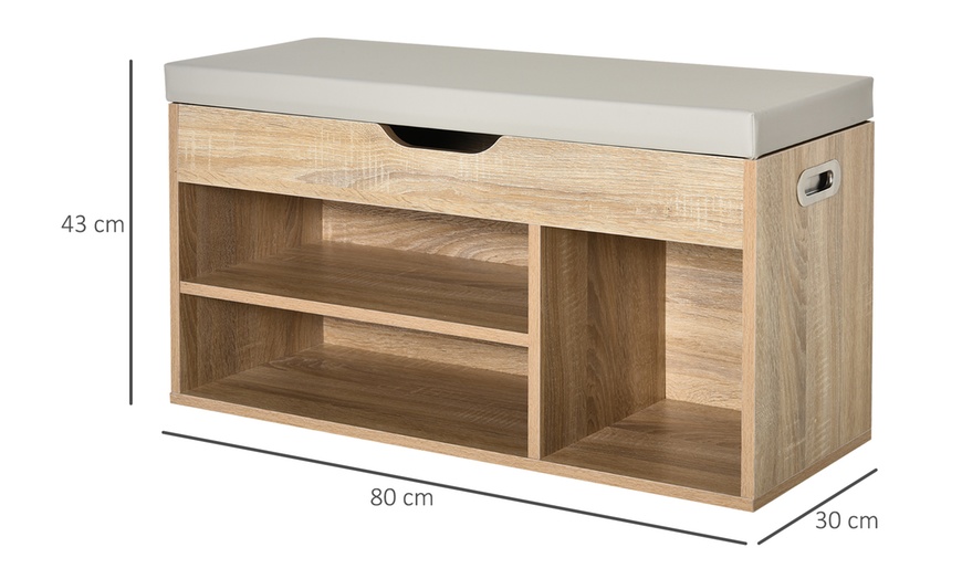 Image 5: HomCom Shoe Cabinet