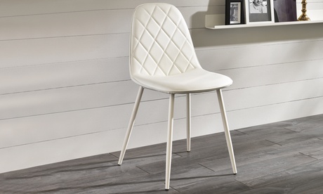 Set di 4 sedie in similpelle disponibili in 3 modelli