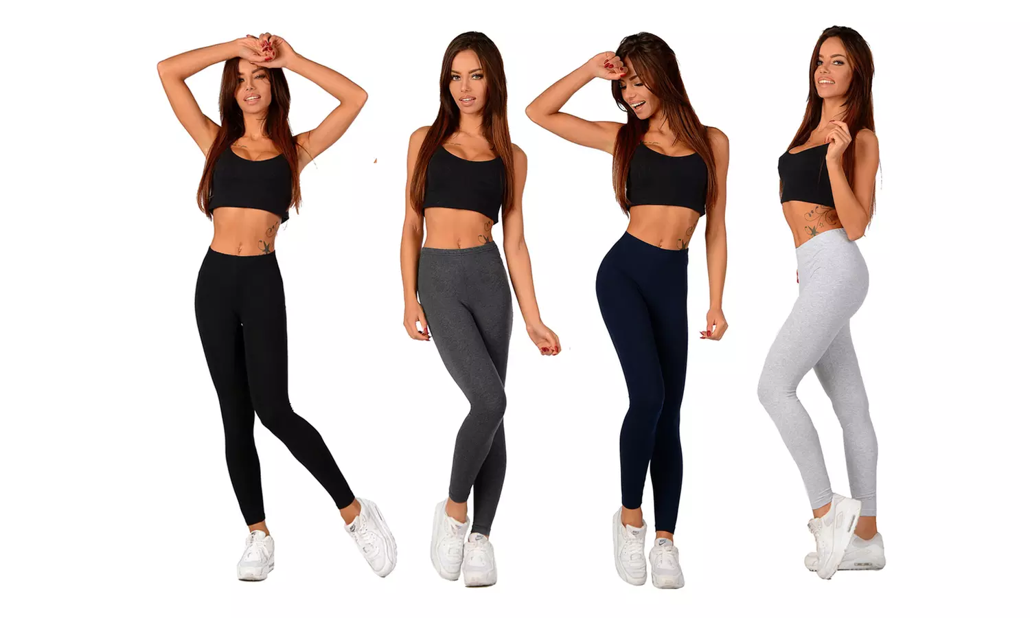 Pack leggings sport et brassière femme en coton Karyna - Primary Image