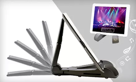 $44 for Black or Gray Sound Squared Universal Tablet Speaker Stand ($99.99 List Price). Free Shipping and Free Returns. - Primary Image