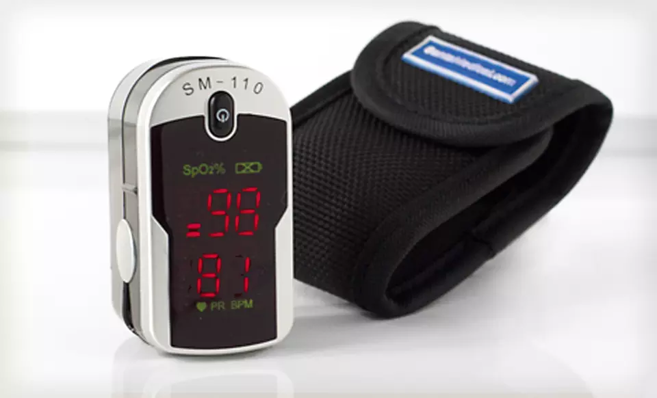 $29 for a Santa Medical Finger Pulse Oximeter with a Carrying Case ($199 List Price). Free Shipping and Free Returns. - Primary Image