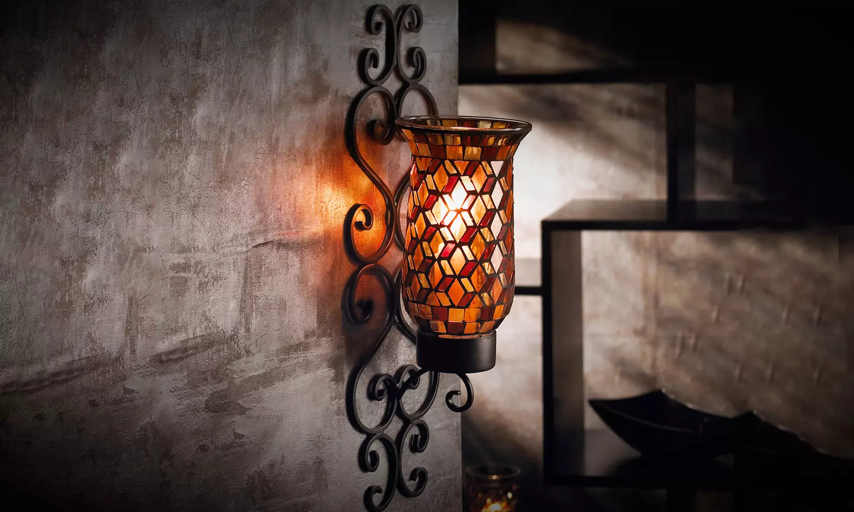 American Atelier Mosaic Glass Wall Sconce - Primary Image