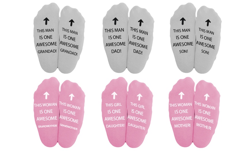 Image 14: Awesome Family Members Gift Socks