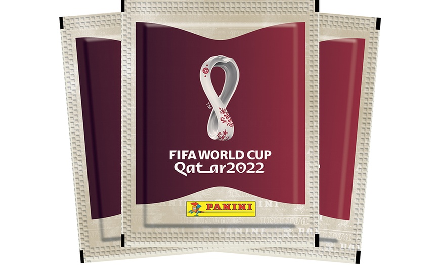 Image 5: 100-Pack of Panini World Cup 2022 Stickers with Optional Starter Pack
