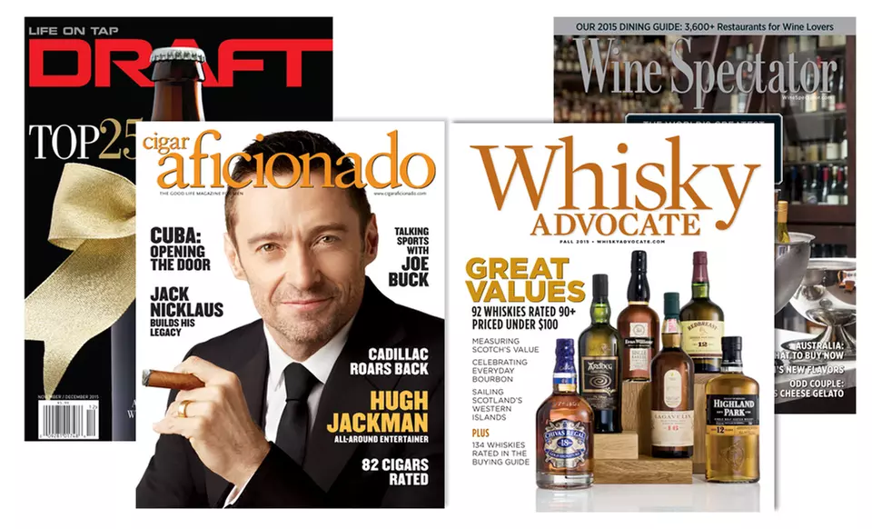 1-Year Subscription to Cigar Aficionado, DRAFT, Whisky Advocate, or Wine Spectator - Primary Image