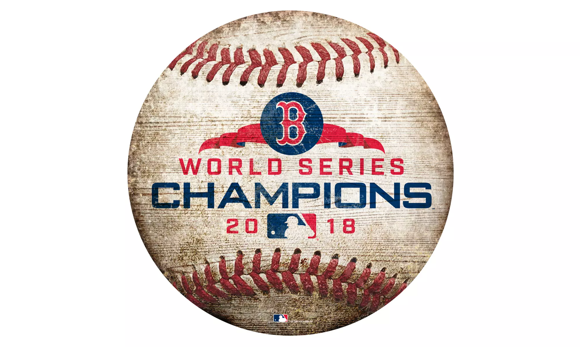 Fan Creations 2018 MLB World Series Champions Boston Red Sox 12" Baseball Sign - Primary Image
