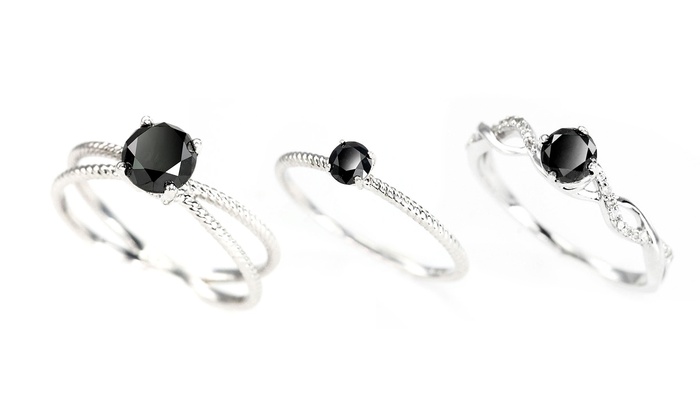 Black diamond engagement ring groupon