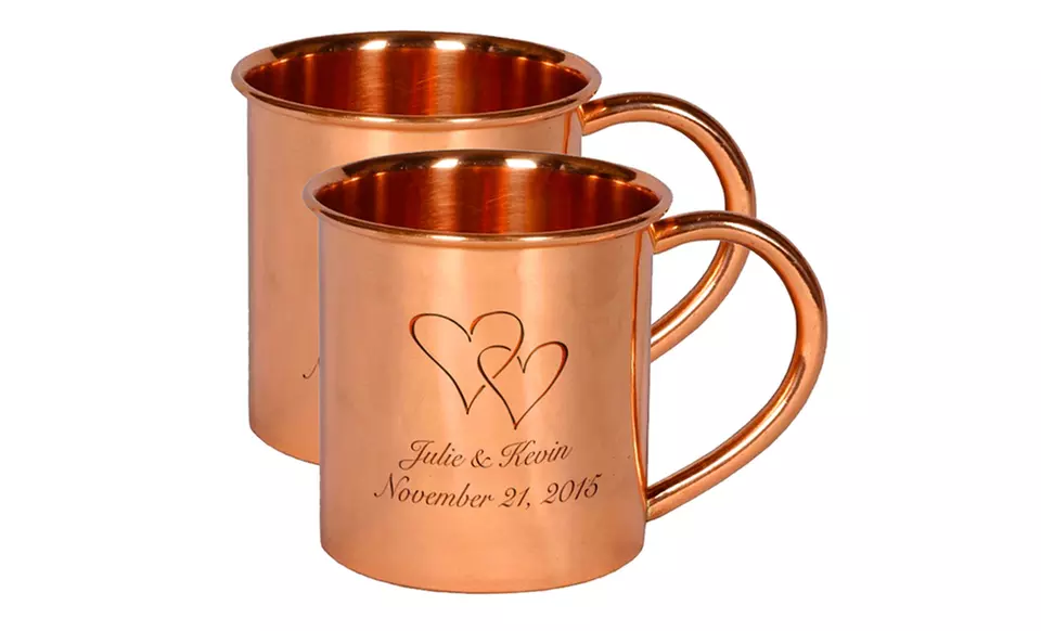 One, Two, or Four 14 Oz. Engraved Pure Copper Moscow Mule Mugs from Alchemade (Up to 43% Off) - Primary Image