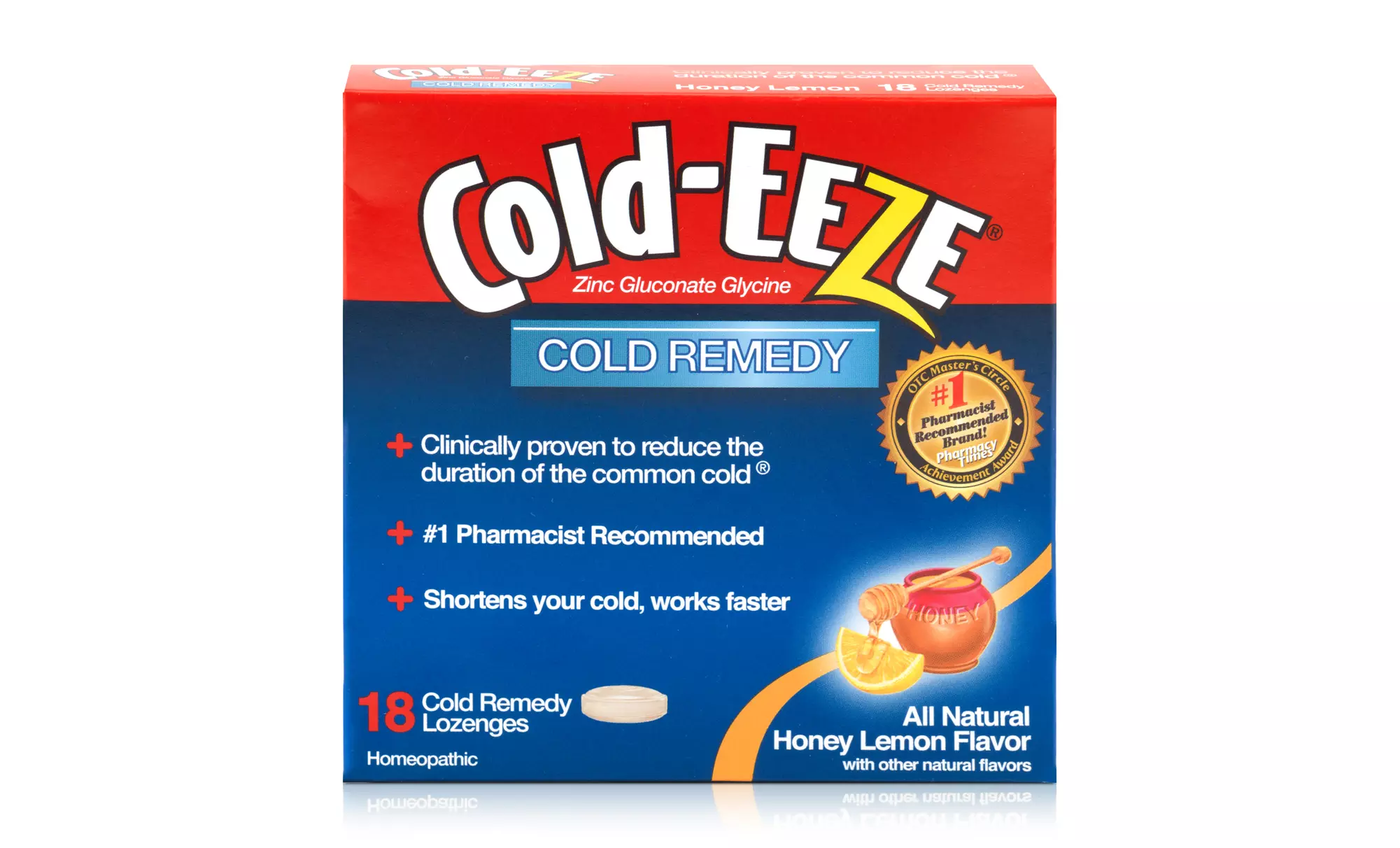 Cold-Eeze Cold Remedy Natural Honey Lemon Flavor Lozenges; 12-Pack of 18ct. Boxes + 5% Back in Groupon Bucks - Primary Image