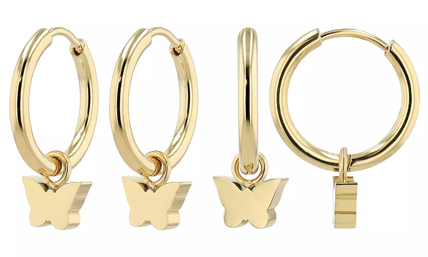 Akzent EDS Creolen mit Anhänger nach Wahl in Gold oder Silber