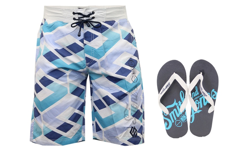 Image 12: Swim Shorts & Flip Flops Sets