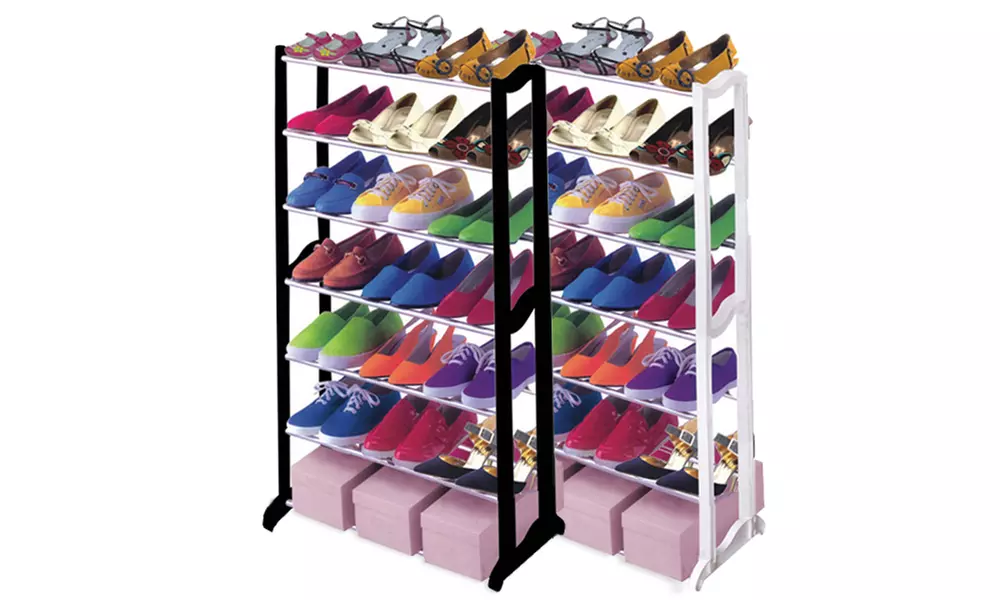 7- or 10-Tier Shoe Rack in Choice of Colour from £7.99 - Image 3