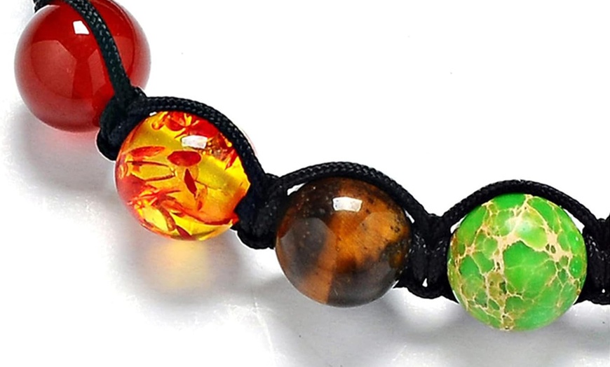 Image 6: Two or Four Braided Chakra Bracelet Sets