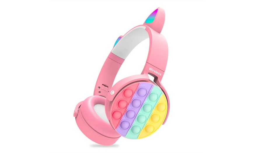 Image 2: Fidget Rainbow Pop-On-It  Bluetooth Headphone