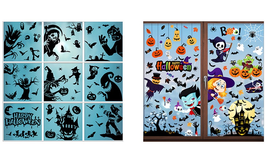 Image 1: 9- or 18-piece Halloween Electrostatic Window Decoration Papers