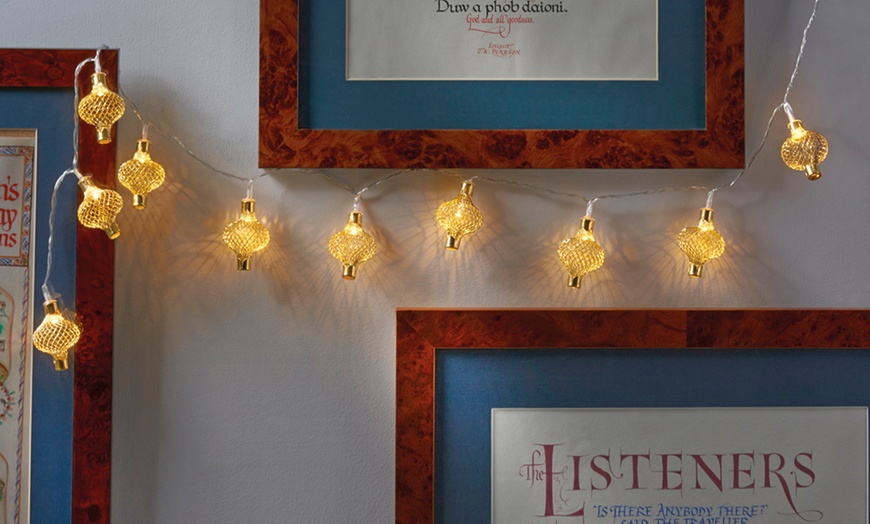 Image 2: Cage Lantern String Lights