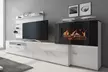 Wohnzimmermöbel in Weiß, Schwarz oder Eiche mit elektrischem Kamin - Second Medium