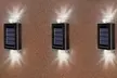 4er-Pack solarbetriebene Wandlampen mit weißem oder warmem Licht - Second Medium