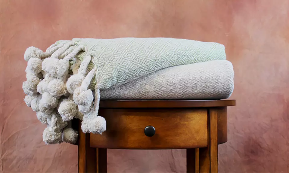 100% Cotton Throw Blankets (2-Pack)  - Second Medium