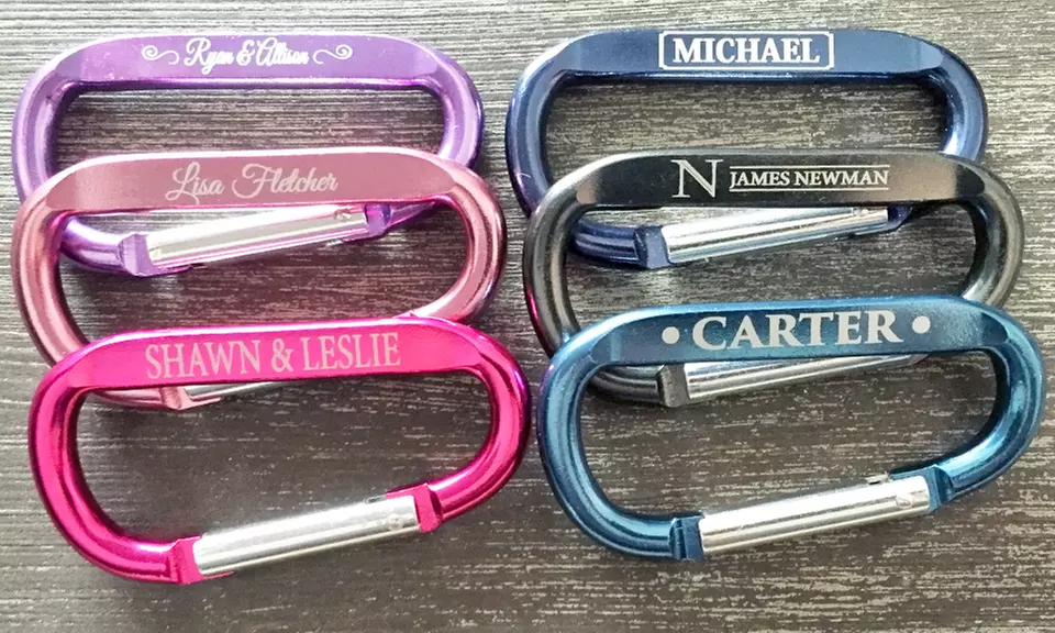 Two or Five Personalized Carabiners from Qualtry (Up to 58% Off)  - Primary Image