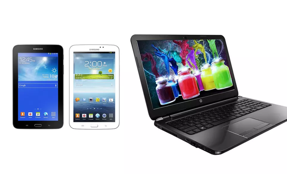 HP Laptop and Samsung Galaxy Tab 3 Lite Bundle (Manufacturer Refurbished) - Primary Image