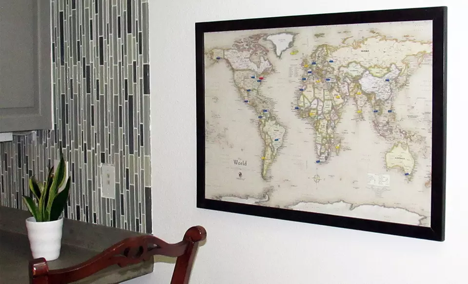 World Magnetic Pin Travel Maps - Primary Image