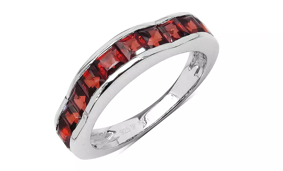 Genuine Gemstone Princess-Cut Rings﻿. Multiple Gems Available. Free Returns.  - Second Medium