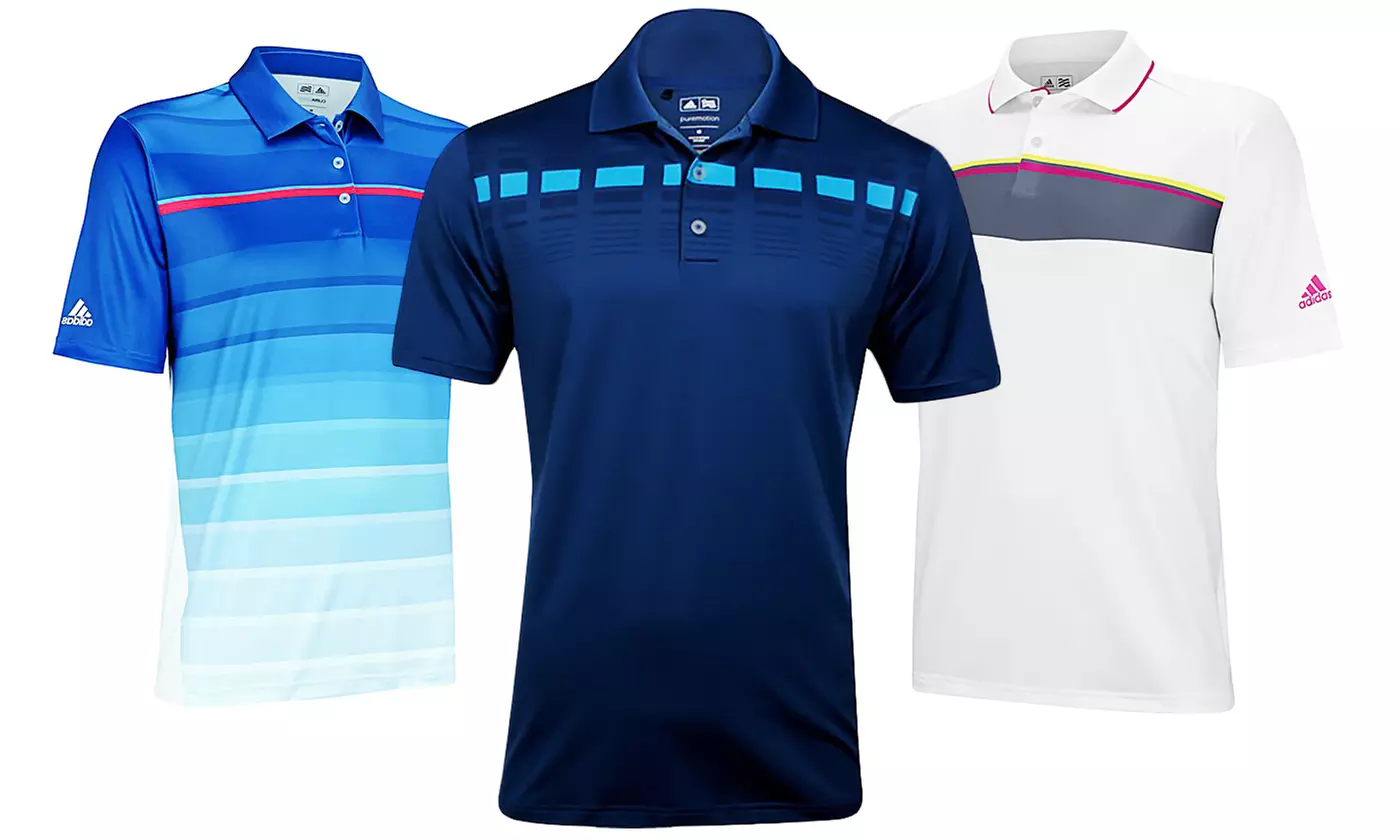 Adidas Men's Moisture-Wicking Golf Polos - Primary Image