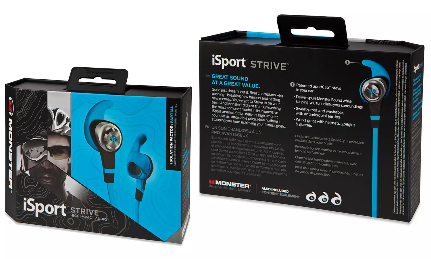 Monster iSport Strive Sweatproof Antimicrobial In-Ear Buds - Second Medium