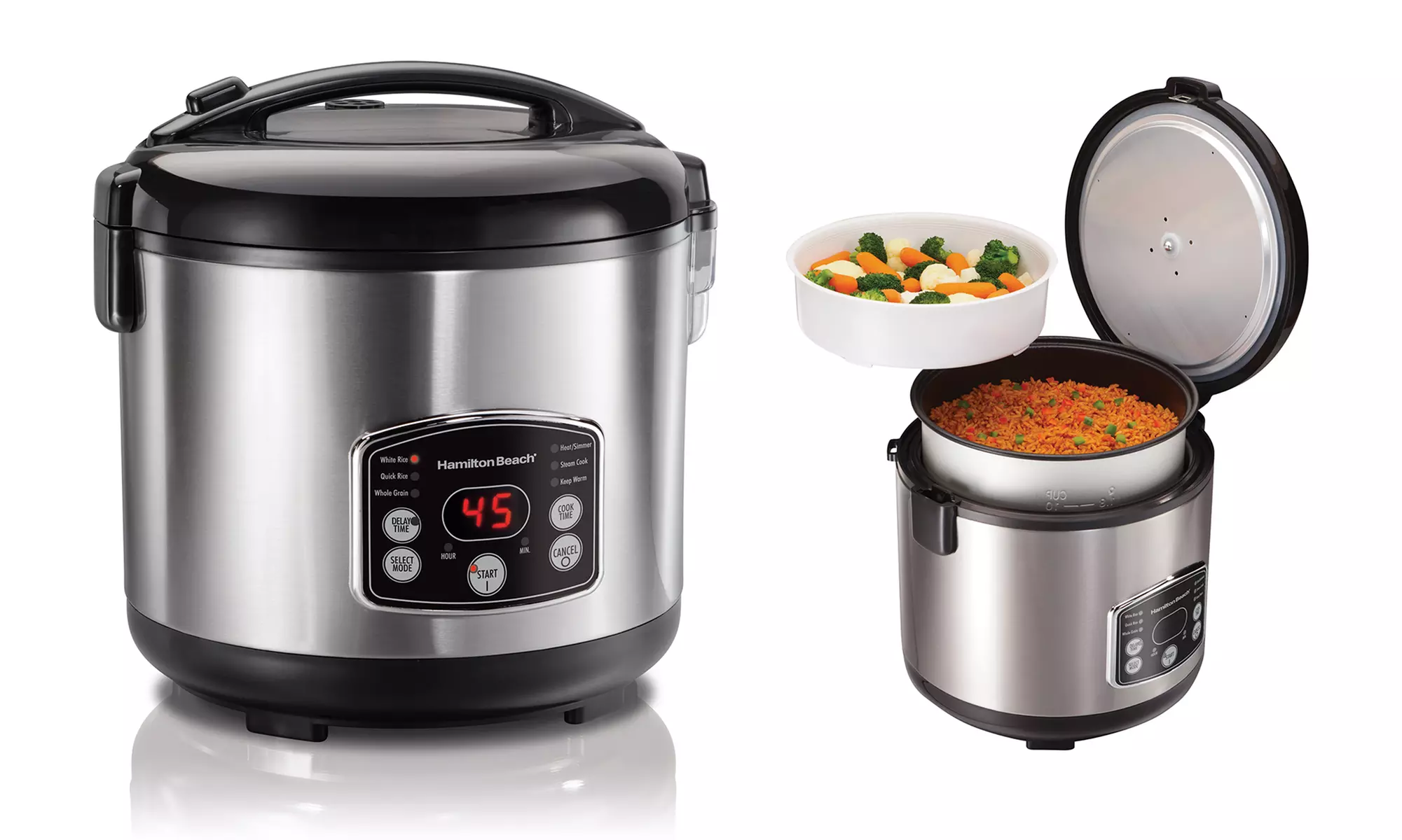 Hamilton Beach Digital Simplicity 14-Cup Rice Cooker and Steamer - Primary Image