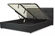 Lit coffre ''Venise'' en tissu, avec grand espace de rangement et tête de lit design, matelas en option, Sampur - Image 7