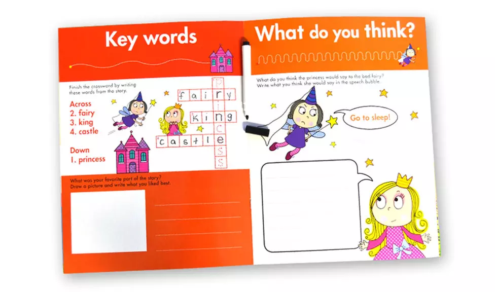 Scholastic Children's Wipe-Clean Book Set with Marker - Second Medium