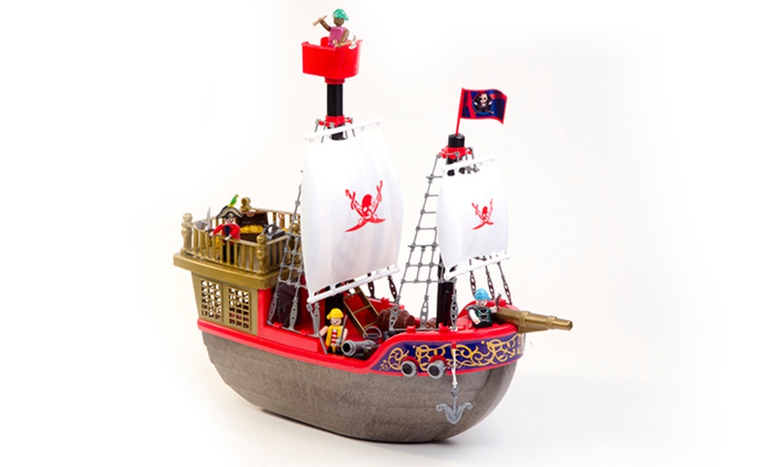 Image 2: Toy Pirate Ship Playset