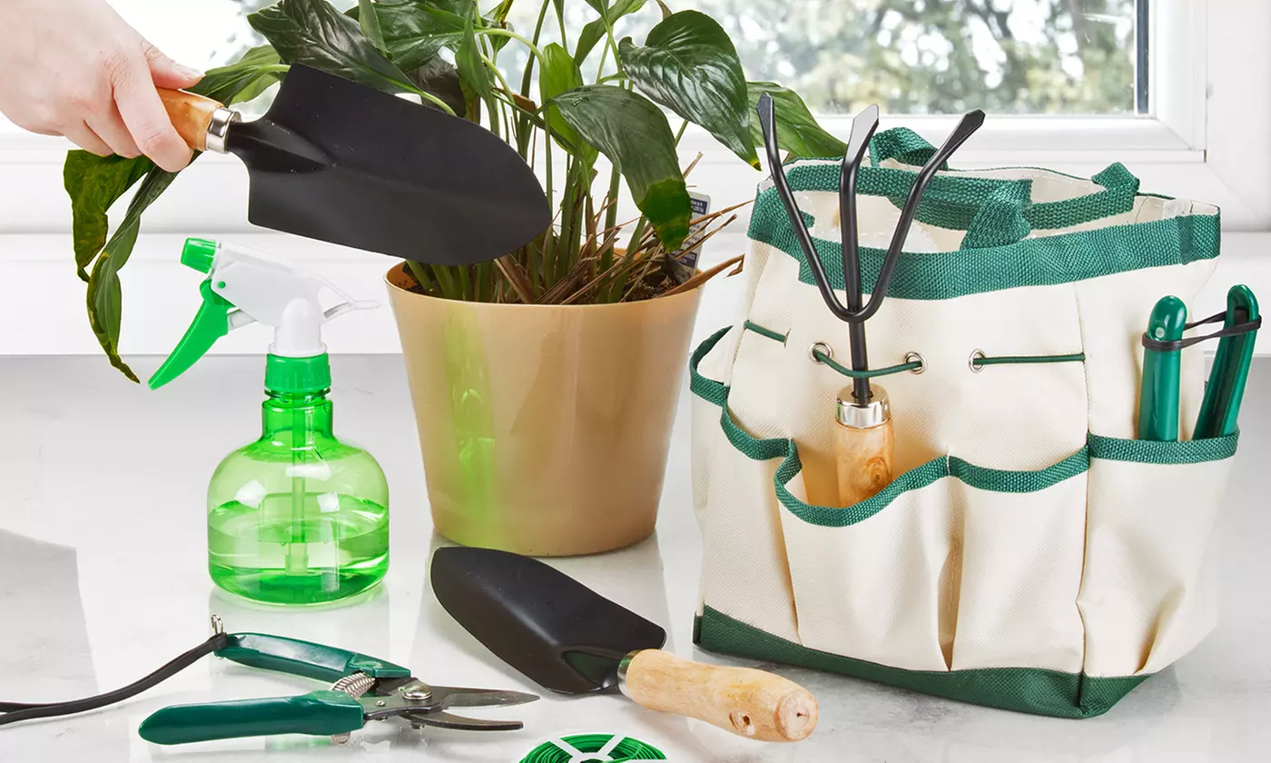 Pure Garden Tool and Tote Set (8-Piece) - Primary Image