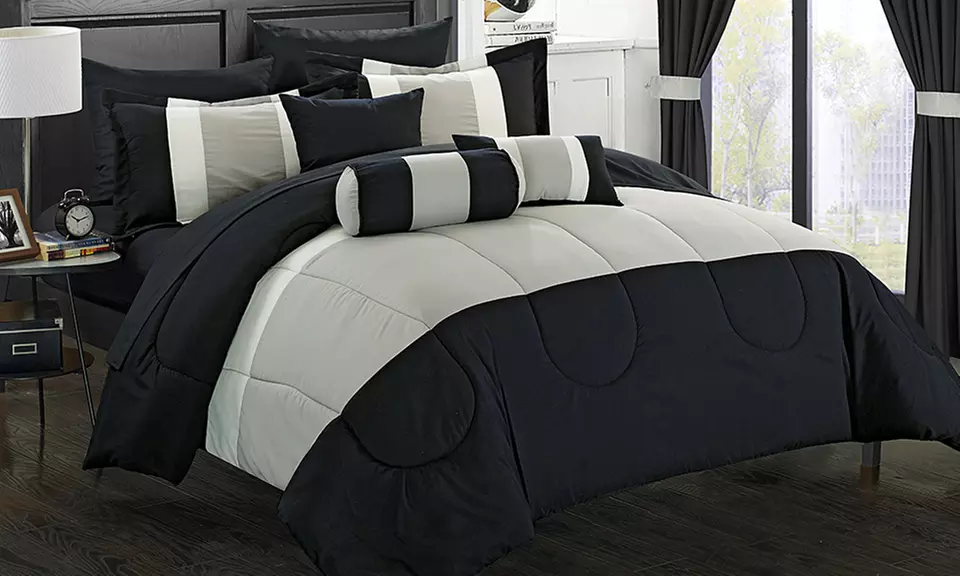 Chic Home Knightsbridge Comforter Set with Sheets and Window Decor included (20-Piece) - Primary Image