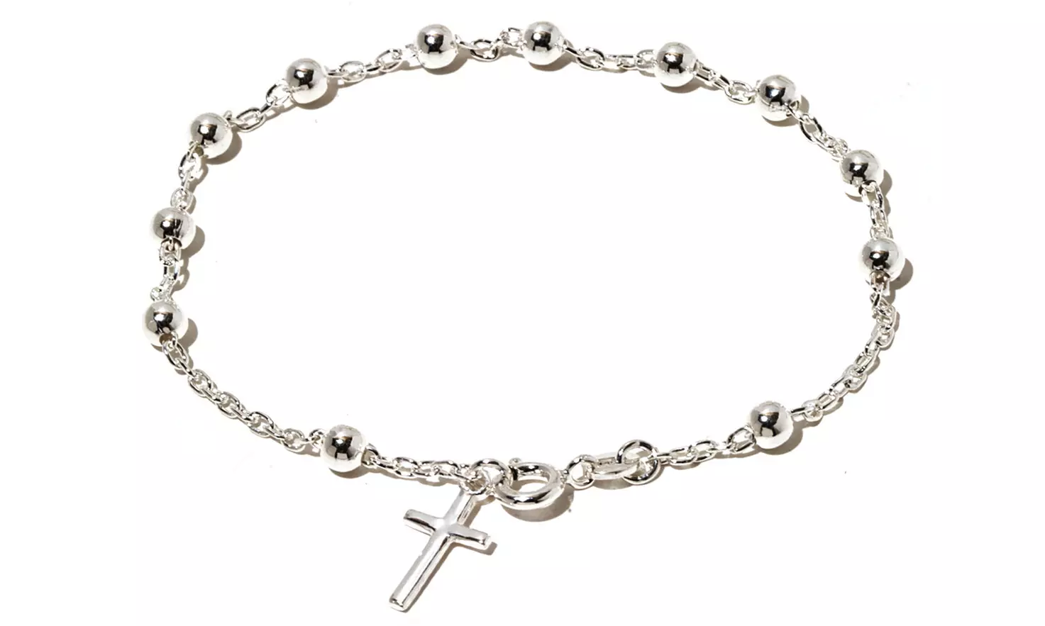 Italian Sterling Silver Rosary Bracelet. Multiple Options From $8.99–$14.99 - Primary Image