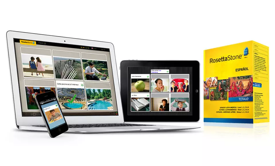 Rosetta Stone Level 1–4 in English or French - Primary Image